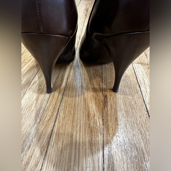 Bottega Veneta moodec Flame ankle booties brown orange heeled boot SZ 38/8 - Picture 9 of 9